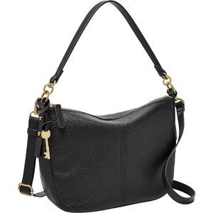 Fossil Women's Leather Black Jolie Leather Crossbody  Handbag